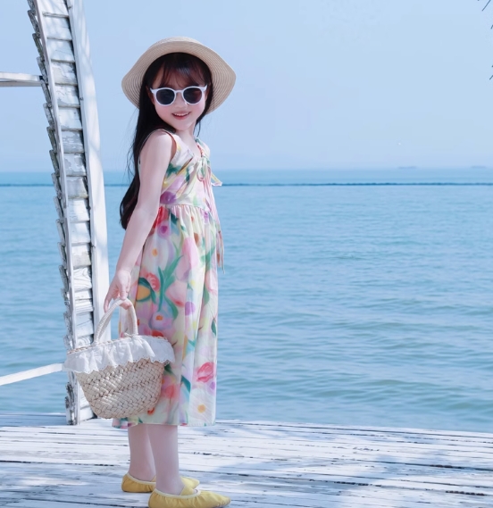 親子系列-渡假小彩裙