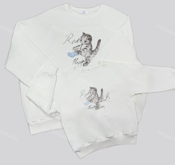 白色貓咪親子套裝