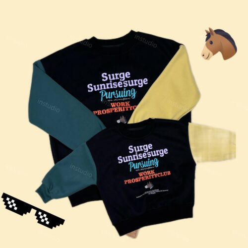 馬年撞色親子套裝