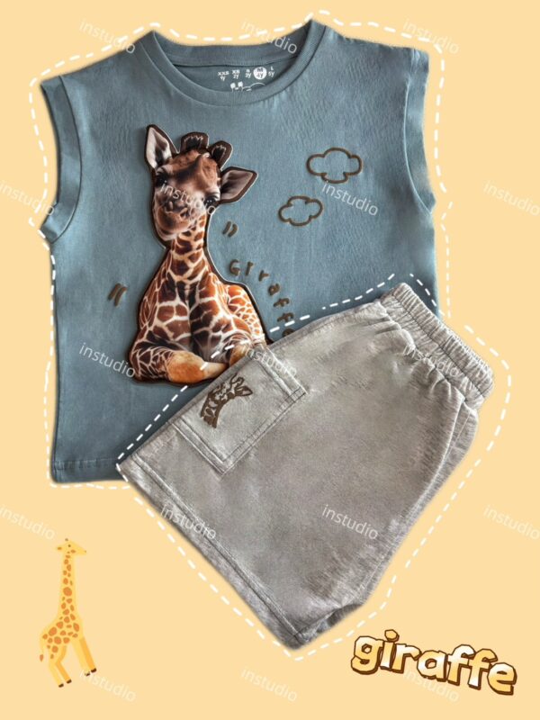 可愛立體套裝-長頸鹿