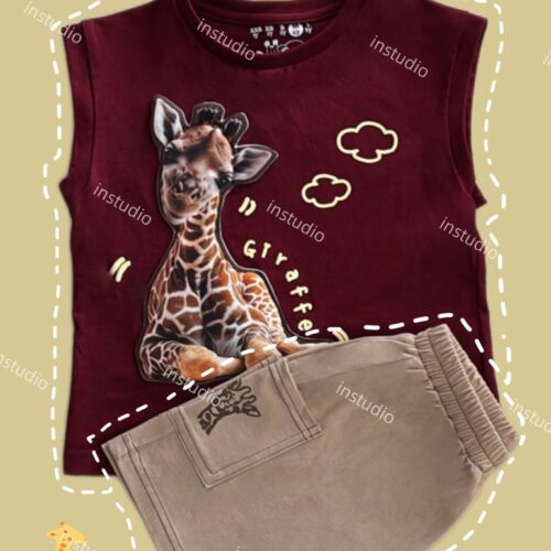 可愛立體套裝-長頸鹿