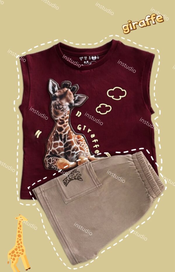 可愛立體套裝-長頸鹿