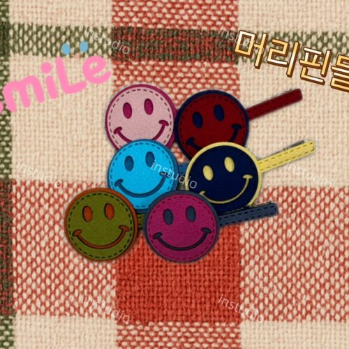 手工編織髮夾-微笑