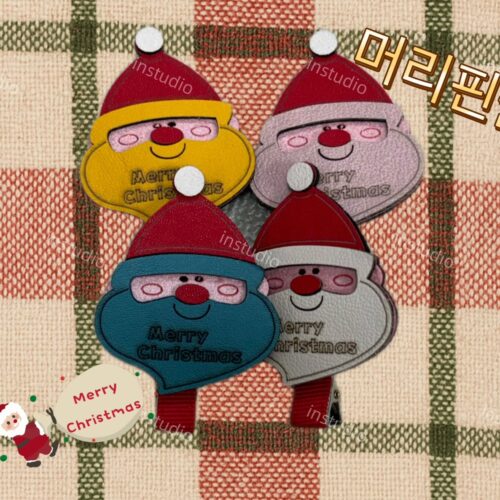 手工編織髮夾-聖誕老人