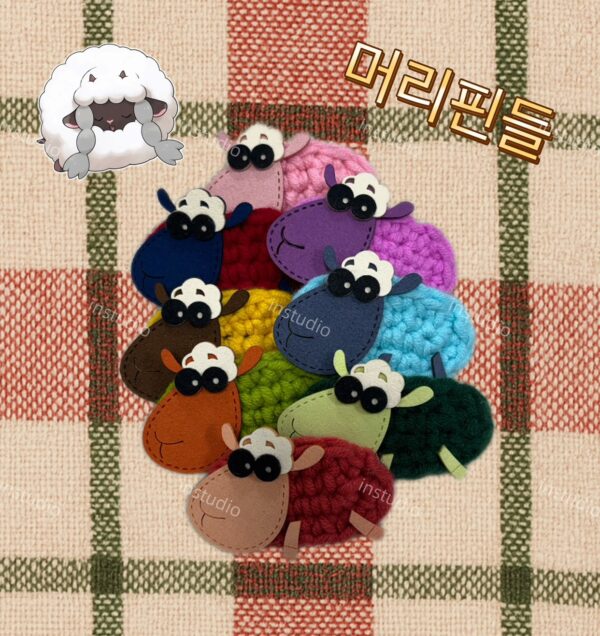 手工編織髮夾-小羊