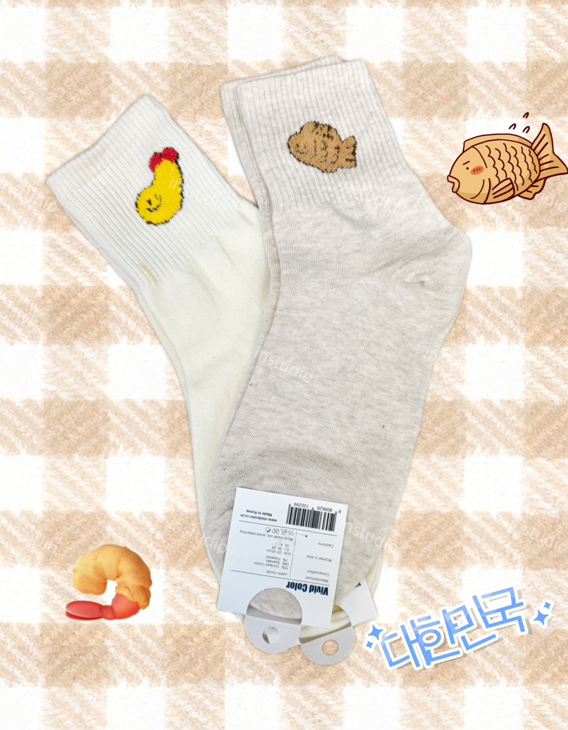 韓系超可愛食物襪