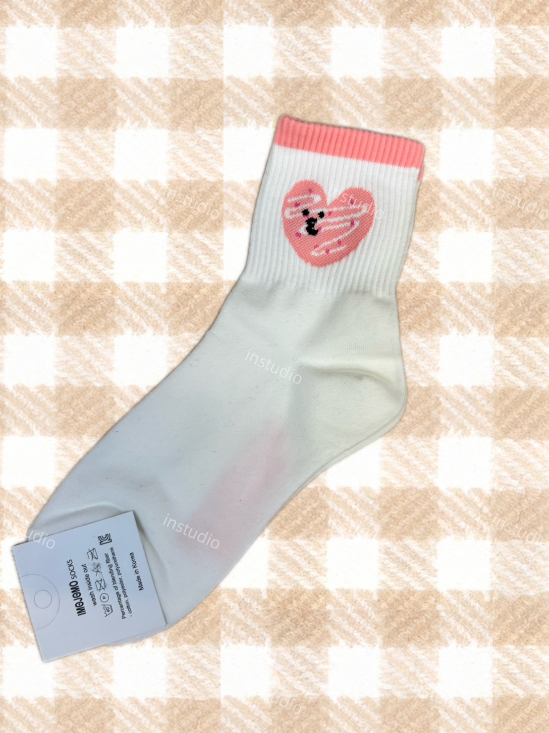 韓系簡約風點心襪