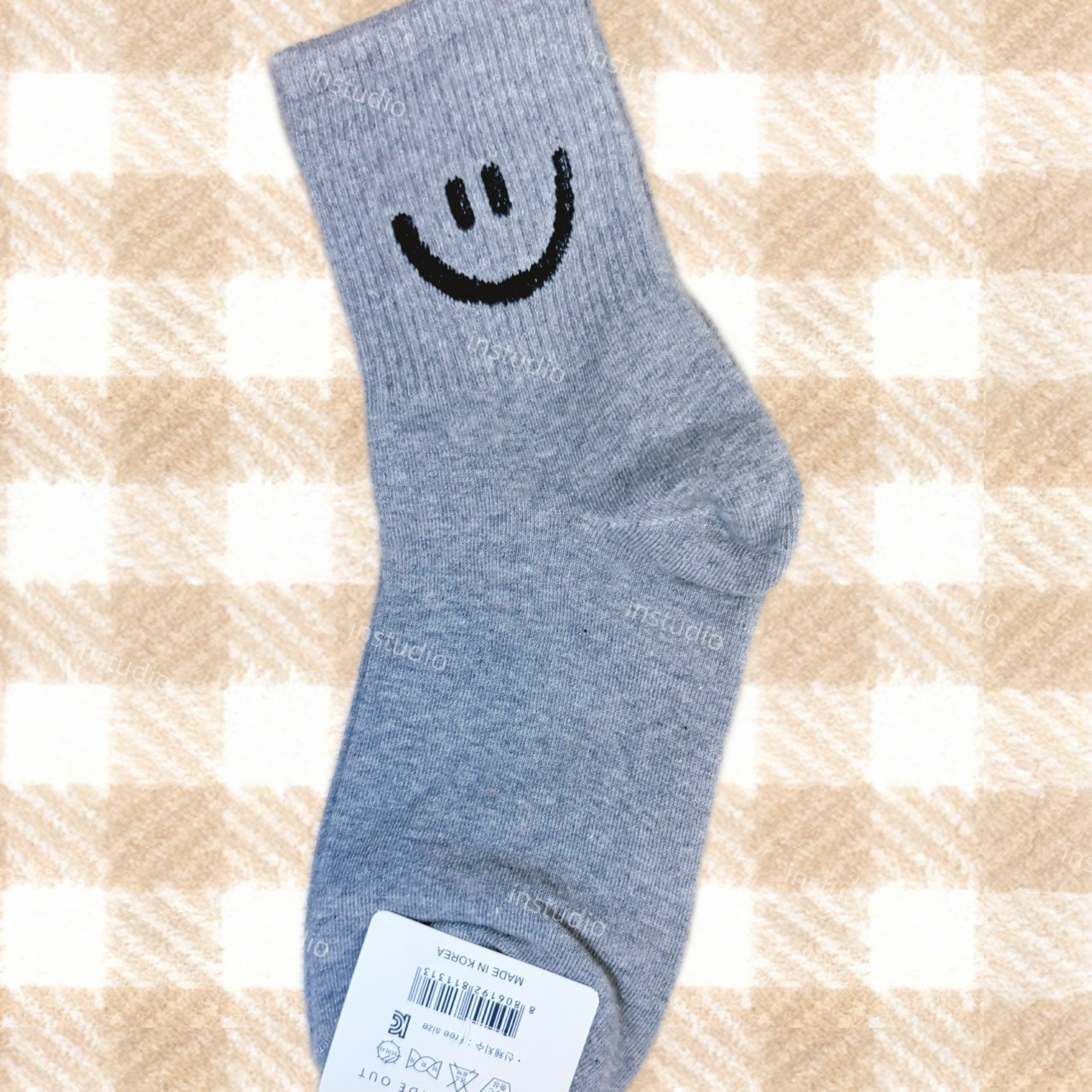 韓系微笑表情襪