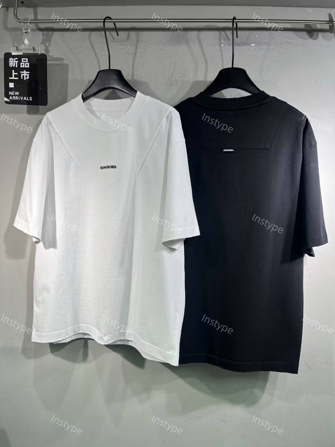 韓系拼接剪裁短袖T恤